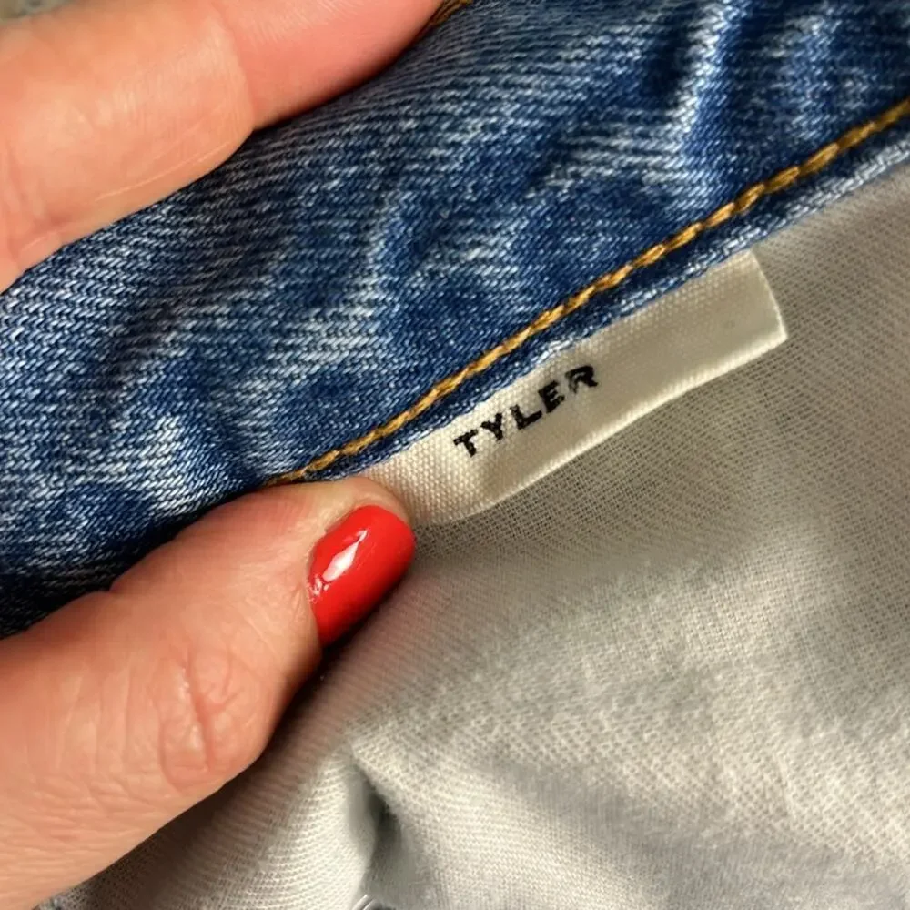SLVRLAKE Tyler Denim Jeans in Lucky Town Straight Leg 100% Cotton Size 29